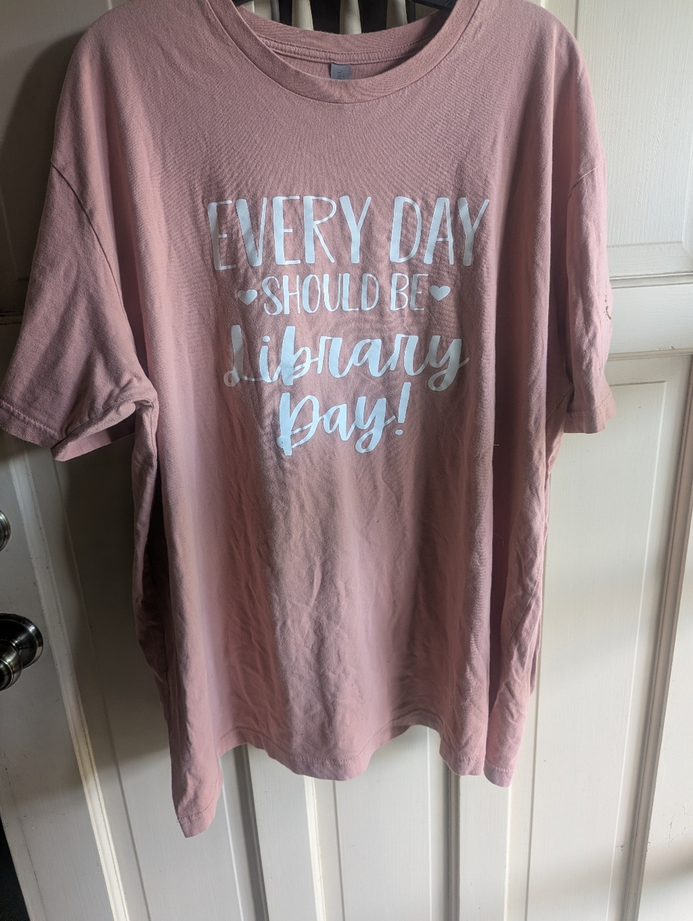 Next Level Apparel light Salmon Graphic Tee with White Print